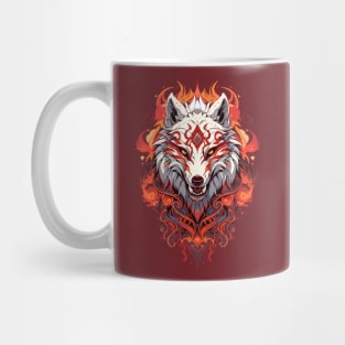 White Fire Wolf Mug